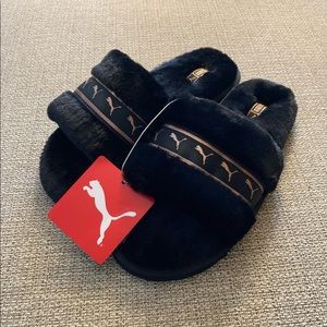 puma fluffy slippers